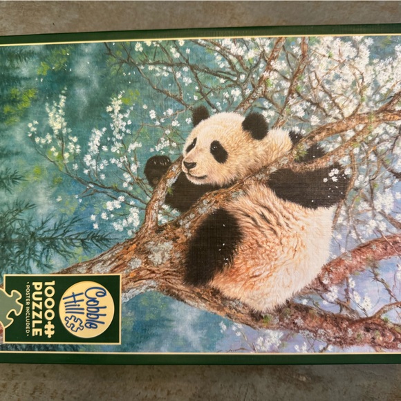 Cobble Hill Panda Tree Puzzle - 1000 Pieces “Golden Child” - Picture 1 of 3
